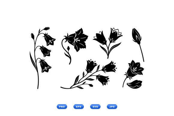 Bellflower SVG Floral Clipart Review for Embroidery