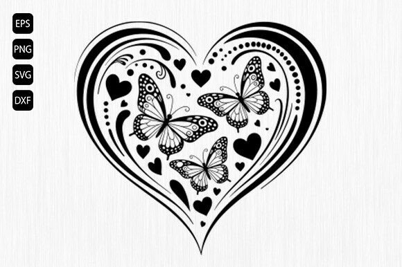 Butterfly Heart Svg, Floral Heart Svg: A Designer's Stitch Test