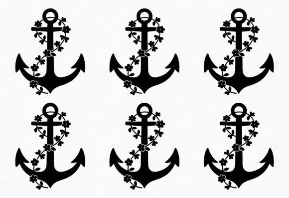 Floral Anchor SVG Clipart Review