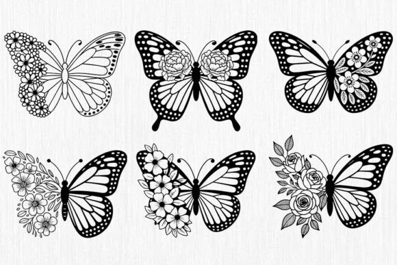 Floral Butterfly SVG Bundle, Butterfly W Review