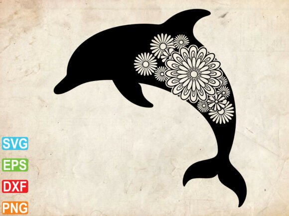 Floral Dolphin SVG for Cricut, Ea Animal Review