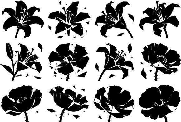 Floral Silhouette SVG Bundle Lily Poppy Review