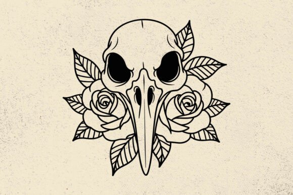 Raven Skull SVG, Floral Skull SVG Review