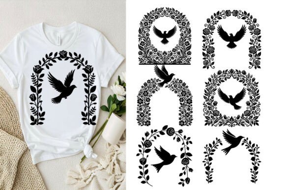 Silhouette Birds and Floral Vector Svg Review