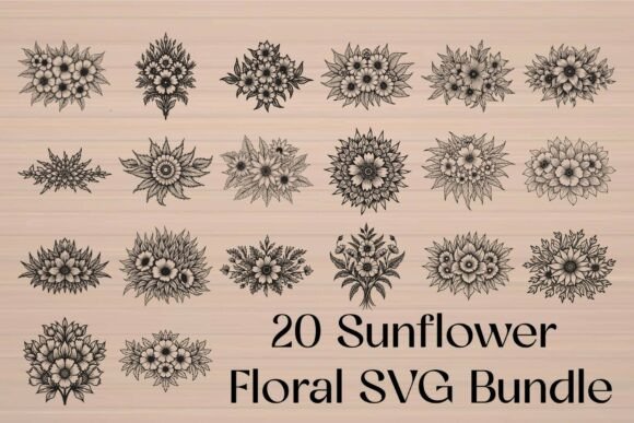 Sunflower Floral Frame SVG Bundle Review